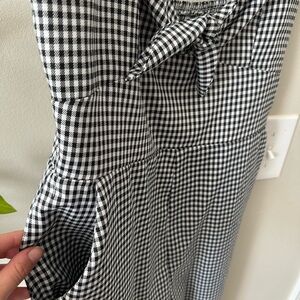 Black and White Gingham Jumpsuit